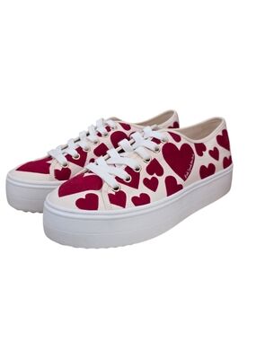 Kate Spade Serve Sweet Hearts Platform Sneakers 8.5 New